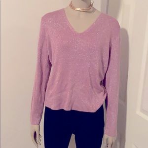 New York and Company Sparkle Lavender top Size M
